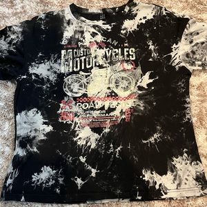 Tie dye black and with tee shirt